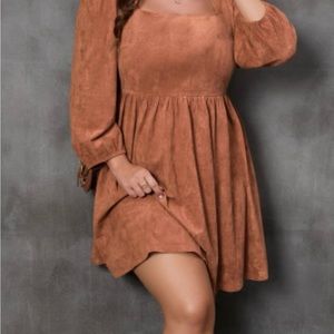 Womens plus size 3X suede dress